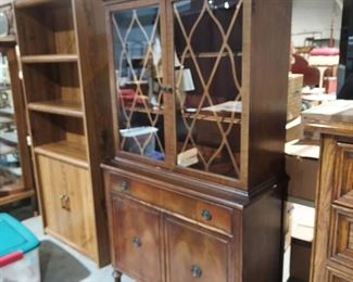 Single Drawer Glass Front China Cabinet