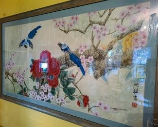 Japanese painting on rice paper 32"x57"