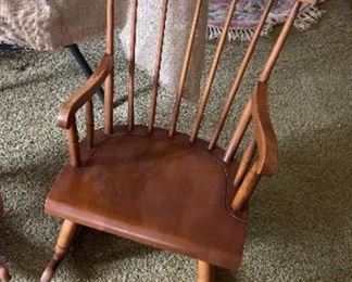Child’s rock maple rocking chair, Nichols & Stone