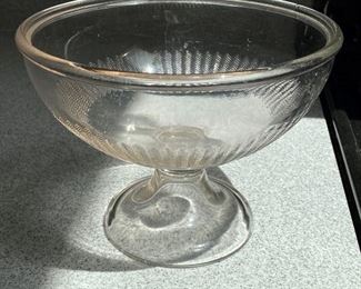 Footed Glass Bowl