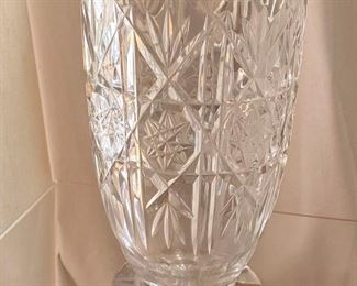 Large Cut Crystal Vase