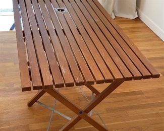 Sleek Modern Teak Picnic Table