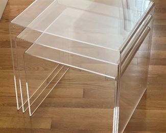 Stacking Plexiglass Tables