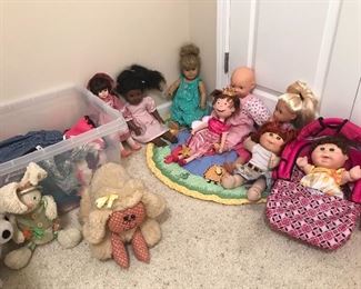 American Girl Dolls "Addy Walker" "Kirsten Larson" Cabbage Patch Dolls (2)
Porcelain Dolls (2) Graco Doll Carrier