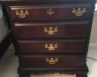 Cherry Chippendale Style Nightstand (Sumter Cabinet Co. Sumter, South Carolina)