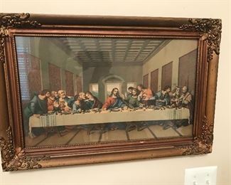 Vintage Framed Art (The Last Supper)
