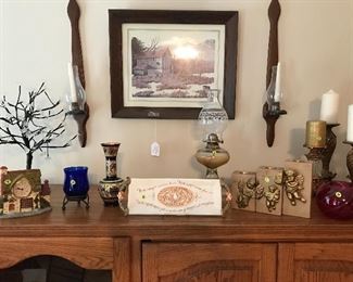 Candlesticks/Oil Lamp/Home Interiors Wall Sconces