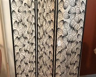 Black Metal Room Divider