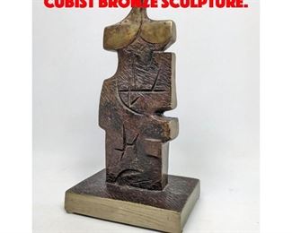 Lot 5 JIM BASS 37 Signed Abstract Cubist Bronze Sculpture. 