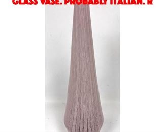 Lot 13 Venini Style Murano Art Glass Vase. Probably Italian. R