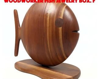 Lot 16 GENE SHERER 1984 Artisan Woodworker Fish Jewelry Box. F