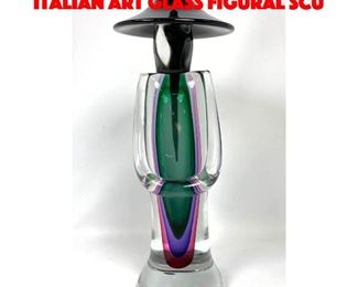 Lot 20 Large LUIGI ONESTO Murano Italian Art Glass Figural Scu