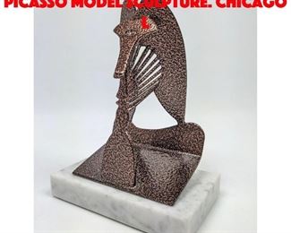 Lot 27 Textured Metal Pablo Picasso Model Sculpture. Chicago l
