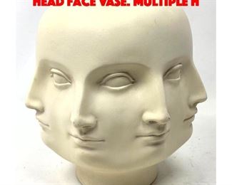 Lot 30 White Fornasetti Adler style Head Face Vase. Multiple h