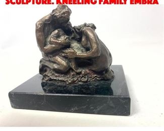 Lot 35 PHILLIP RATNER Figural Sculpture. Kneeling family embra