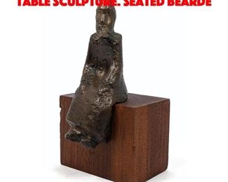 Lot 36 RIEGER 62 Bronze Figural Table Sculpture. Seated Bearde