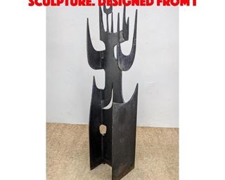 Lot 61 4 Tall Welded and Cut Steel Sculpture. Designed from i
