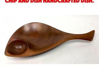 Lot 69 EMILAN American Walnut Chip and Dish Handcrafted Dish. 