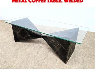 Lot 82 PAUL EVANS Brutalist Welded Metal Coffee Table. Welded 