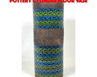 Lot 130 Raymor style Italian Glazed Pottery Cylinder Floor Vase