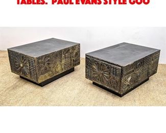 Lot 136 Pair Adrian Pearsall Side Tables. Paul Evans Style Goo