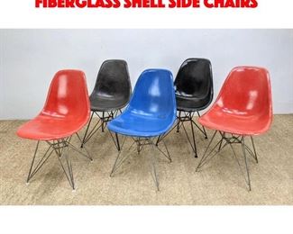 Lot 151 Set 5 HERMAN MILLER Molded Fiberglass Shell Side Chairs