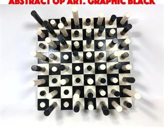 Lot 172 RONALD R BROWN Modernist Abstract Op Art. Graphic Black