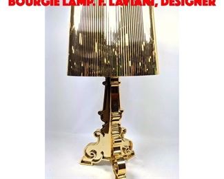 Lot 207 Gold Acrylic KARTELL Bourgie Lamp. F. LAVIANI, designer