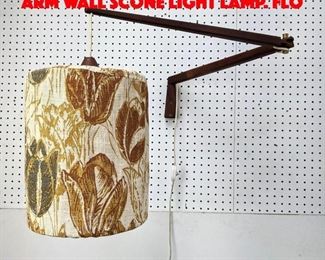 Lot 259 Modernist Wood Extension Arm Wall Scone Light Lamp. Flo