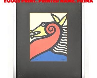 Lot 264 Alexander Calder Horse Equus Print. Printed name. Prima