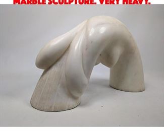 Lot 275 Abstract Modern Carved Marble Sculpture. Very heavy.