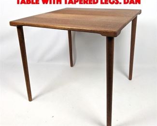 Lot 278 Small France and Sons Side Table with tapered legs. Dan