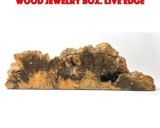 Lot 282 JEFF TRAG 1987 Artisan Burl Wood Jewelry Box. Live Edge