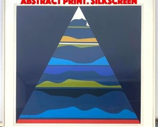 Lot 311 ERNEST TROVA 1967 Modernist Abstract Print. Silkscreen 