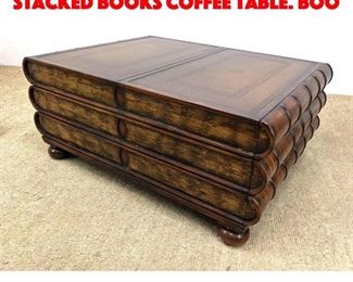 Lot 314 THEODORE ALEXANDER Faux Stacked Books Coffee Table. Boo