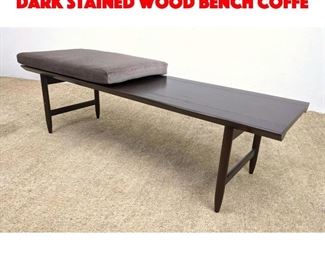 Lot 325 DUNBAR Style Bench Table. Dark Stained Wood Bench Coffe