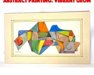 Lot 327 E.J. HARTMANN Modernist Abstract Painting. Vibrant Geom