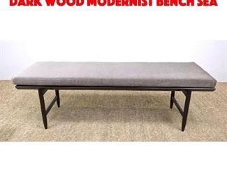 Lot 328 DUNBAR Style Bench Table. Dark Wood Modernist Bench Sea
