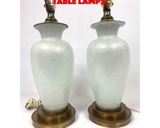 Lot 357 Pair Murano Textured Glass Table Lamps. 