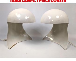 Lot 358 Pair Italian Style Dome Top Table Lamps. 1 Piece constr