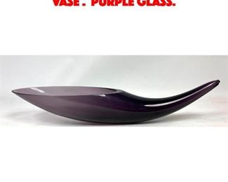 Lot 364 Murano Glass Horn Form Vase . Purple glass. 