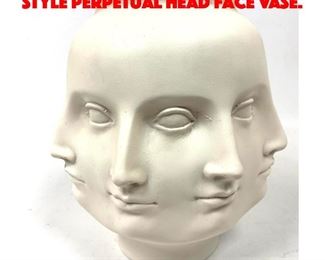 Lot 363 White Fornasetti Adler style Perpetual Head Face Vase. 