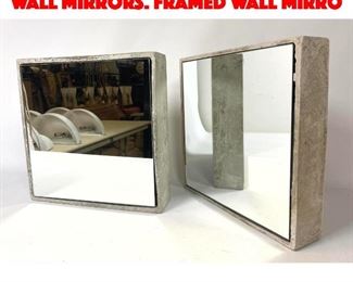 Lot 387 2pc Willy Guhl Modified Wall Mirrors. Framed Wall Mirro