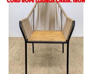 Lot 392 Alan Gould inspired Woven Cord Rope Lounge Chair. Iron 
