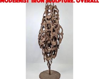 Lot 393 Brutalist Tree Form Modernist Iron Sculpture. Overall 