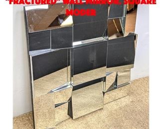 Lot 438 NEAL SMALL style Fractured Wall Mirror. Square Moder