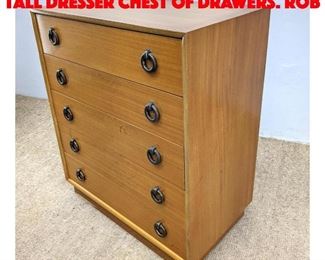 Lot 463 Modernist Blond Wood Tall Dresser Chest of Drawers. Rob