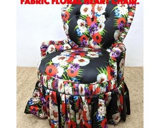 Lot 478 Dolce Gabbana Silk Fabric Floral Heart Chair.