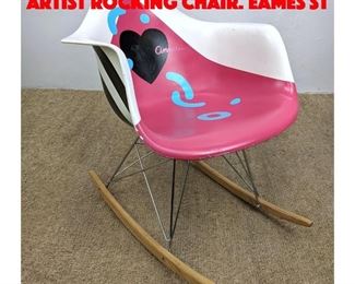 Lot 493 Miss CHELOVE 2015 Street Artist Rocking Chair. Eames st