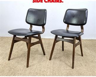 Lot 511 Pair Mid Century Modern Side Chairs. 